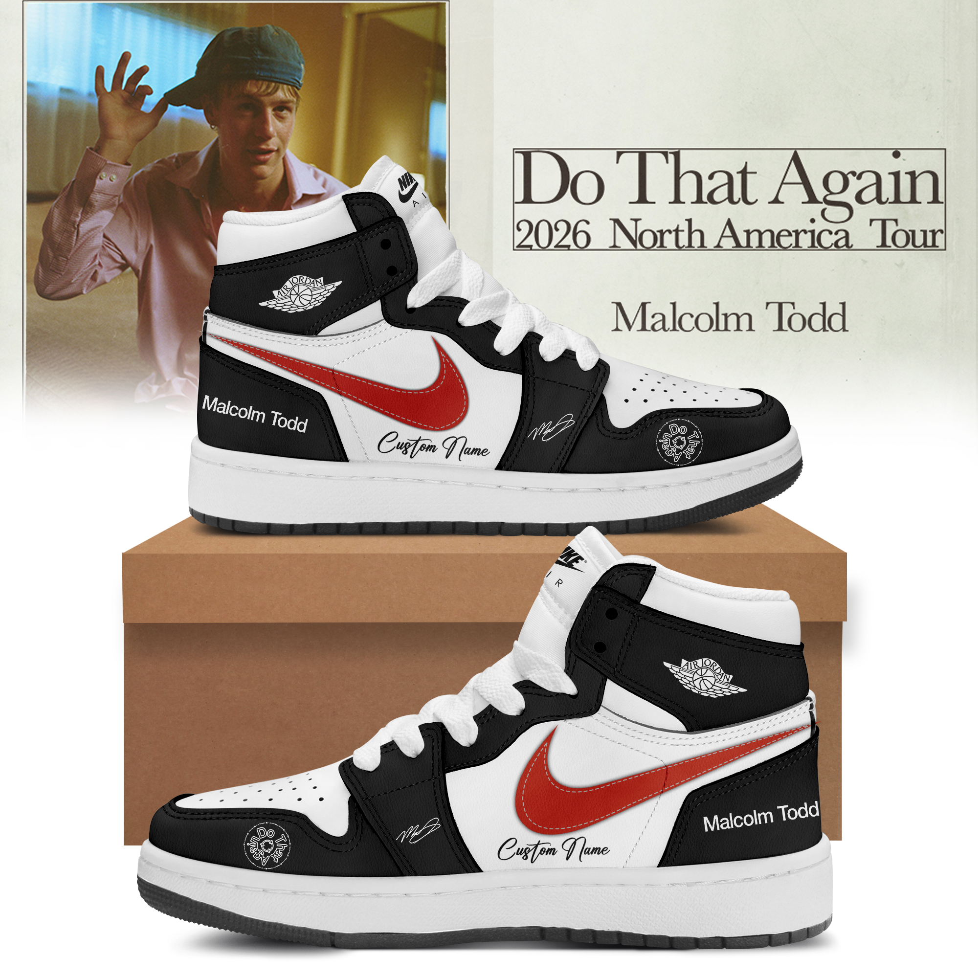 Malcolm Todd Do That Again Tour Signed Collector Footwear Collection