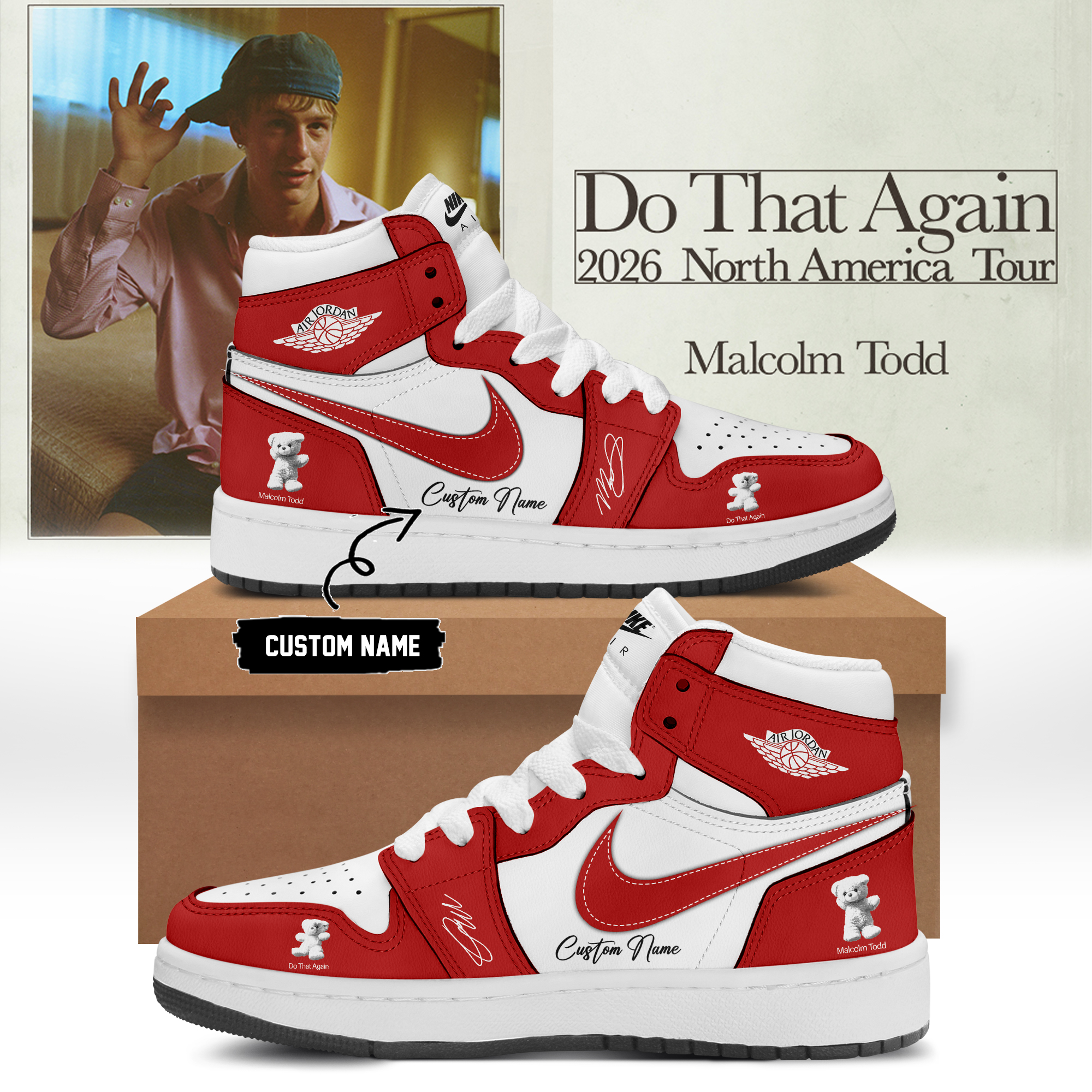 Malcolm Todd Do That Again Tour Signed Collector Sneakers Edition