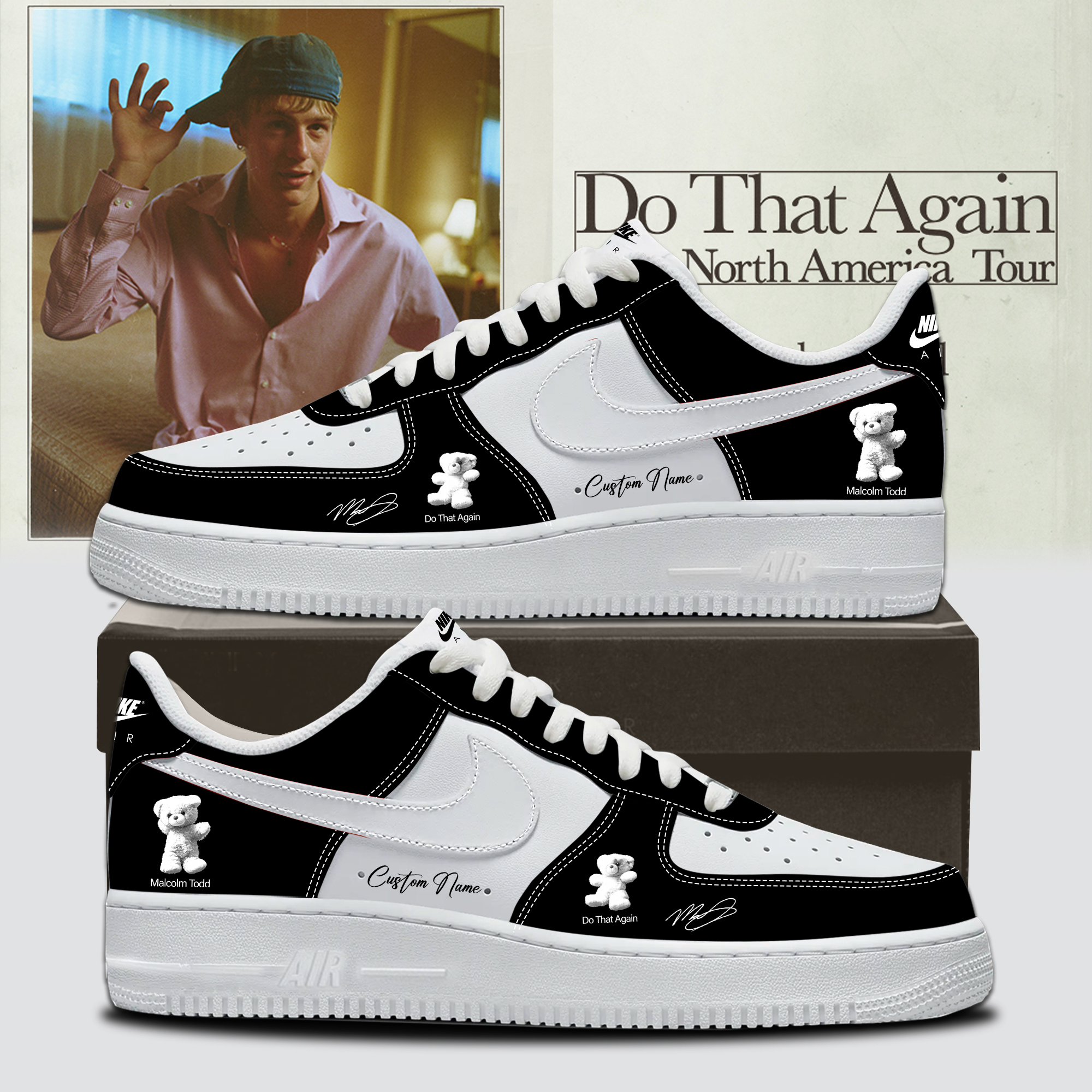 Malcolm Todd Do That Again Tour Signed Collector Sneakers Merchandise