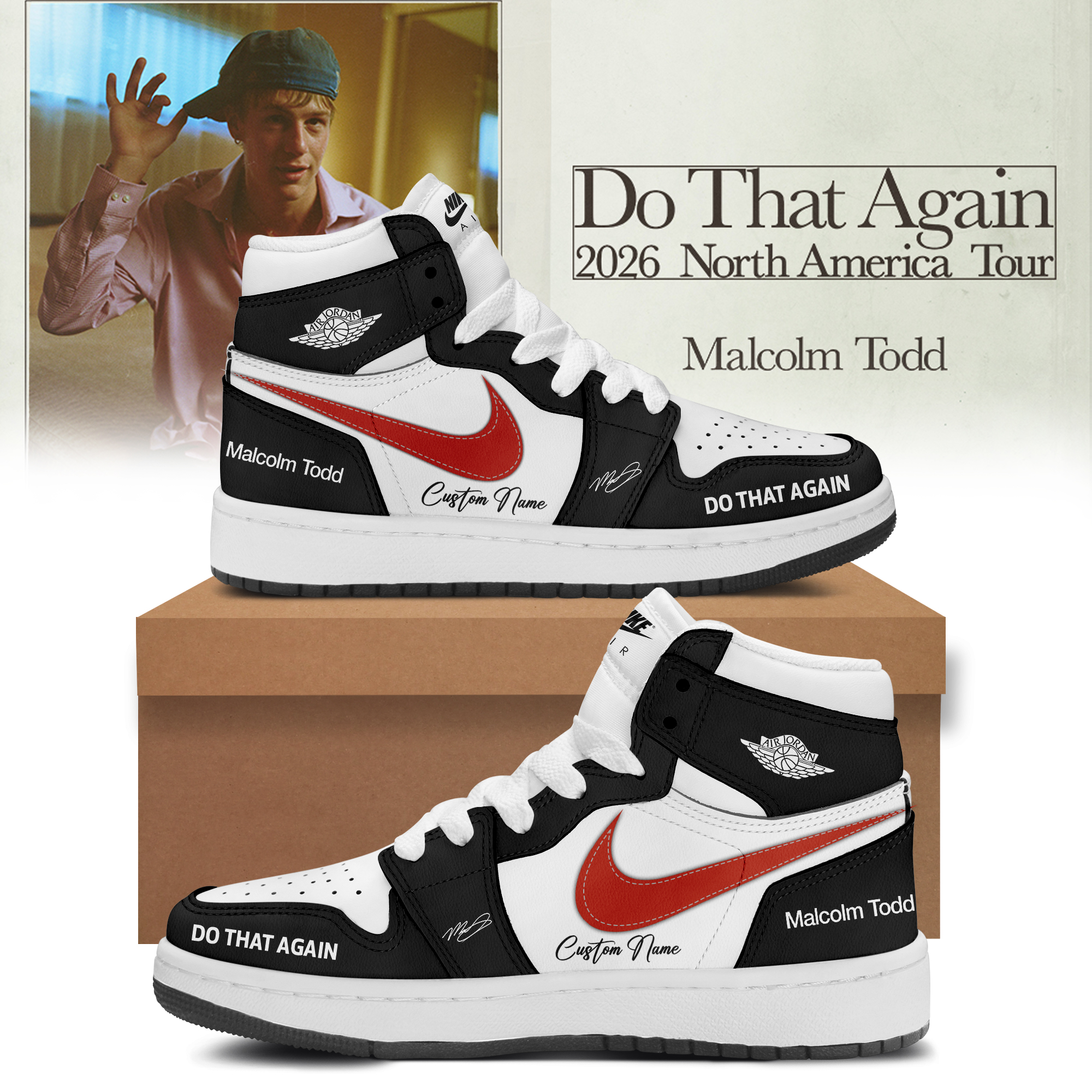 Malcolm Todd Do That Again Tour Signed Exclusive Collector Sneakers