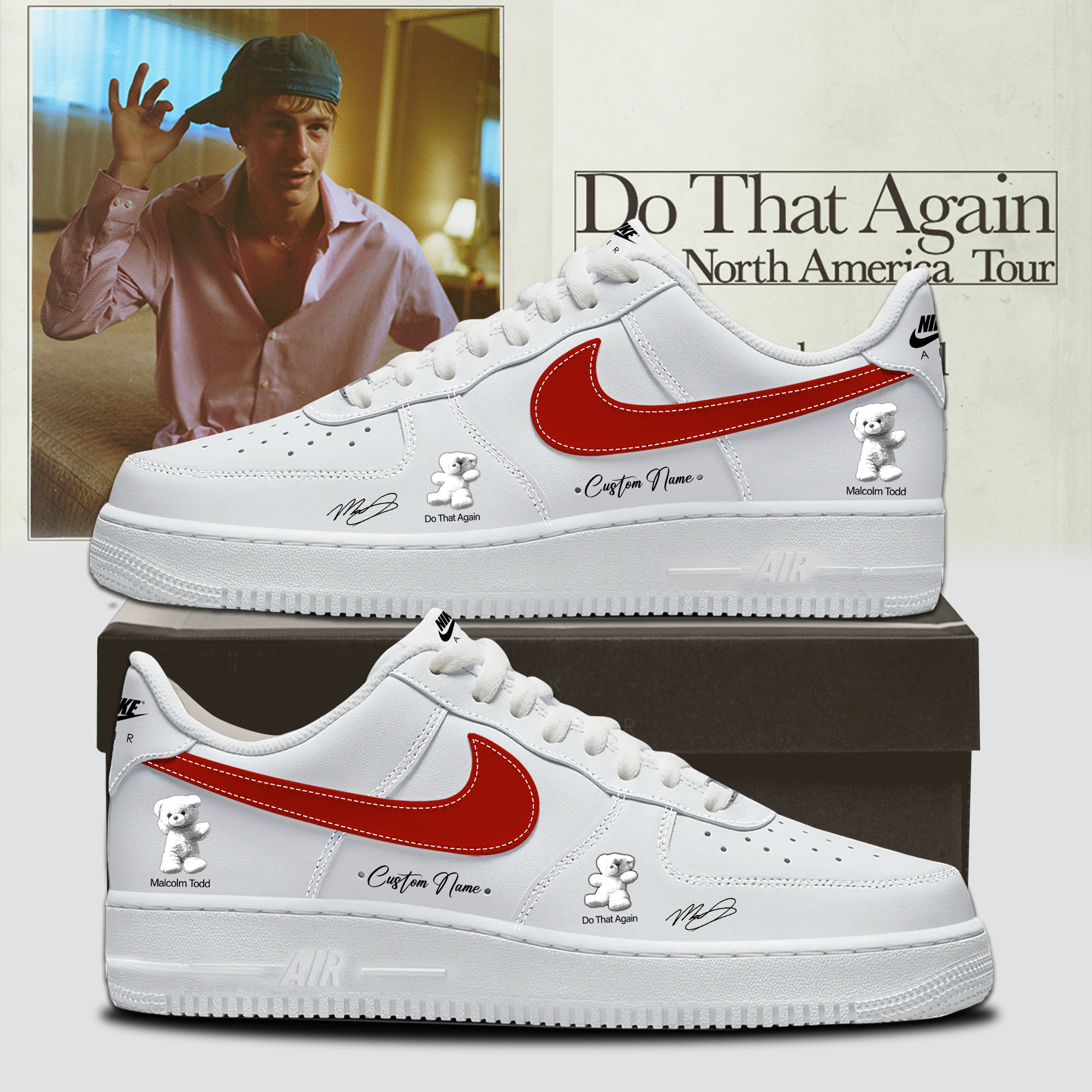 Malcolm Todd Do That Again Tour Signed Exclusive Sneakers Collection