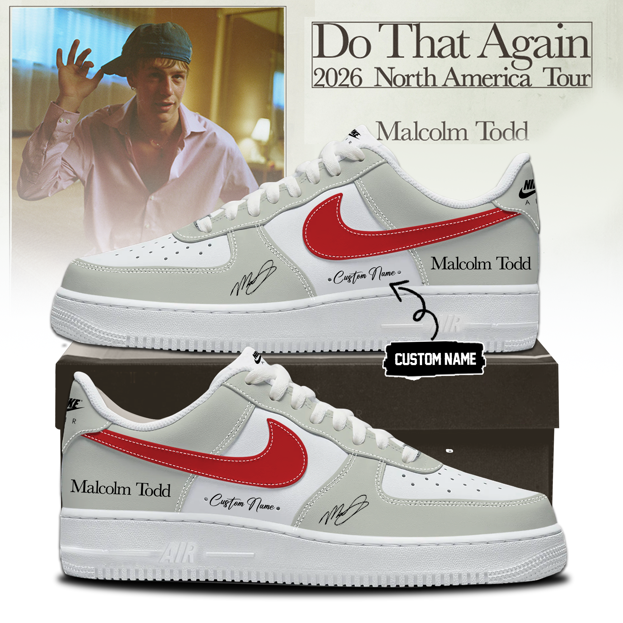 Malcolm Todd Do That Again Tour Signed Exclusive Sneakers Edition