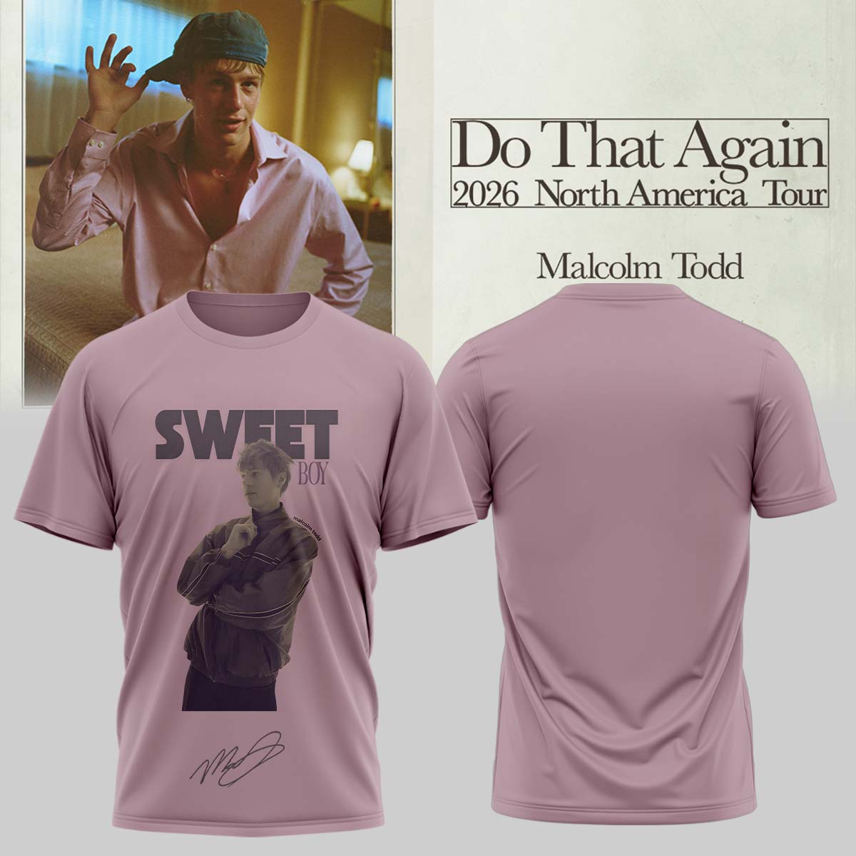 Malcolm Todd Do That Again Tour Signed Exclusive T Shirt Collection