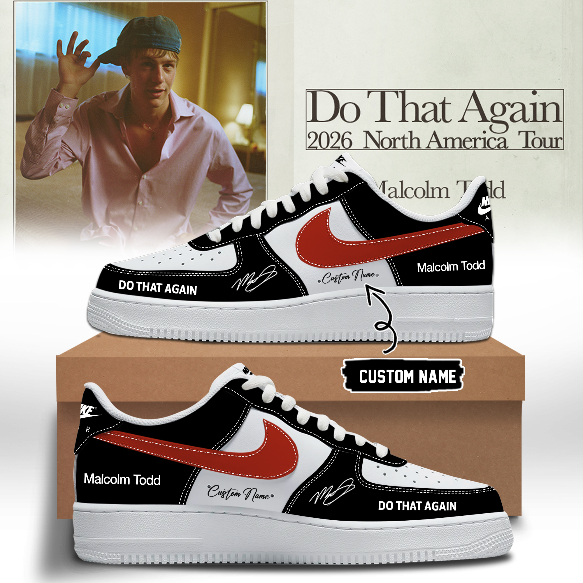 Malcolm Todd Do That Again Tour Signed Limited Concert Sneakers
