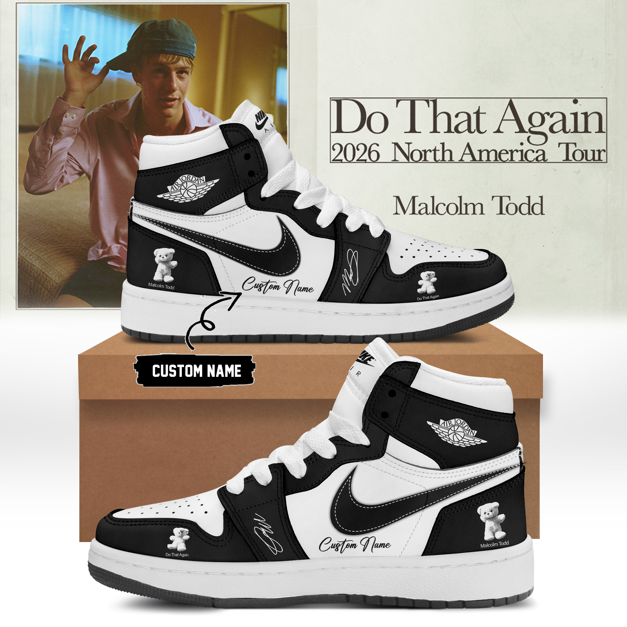 Malcolm Todd Do That Again Tour Signed Limited Edition Footwear