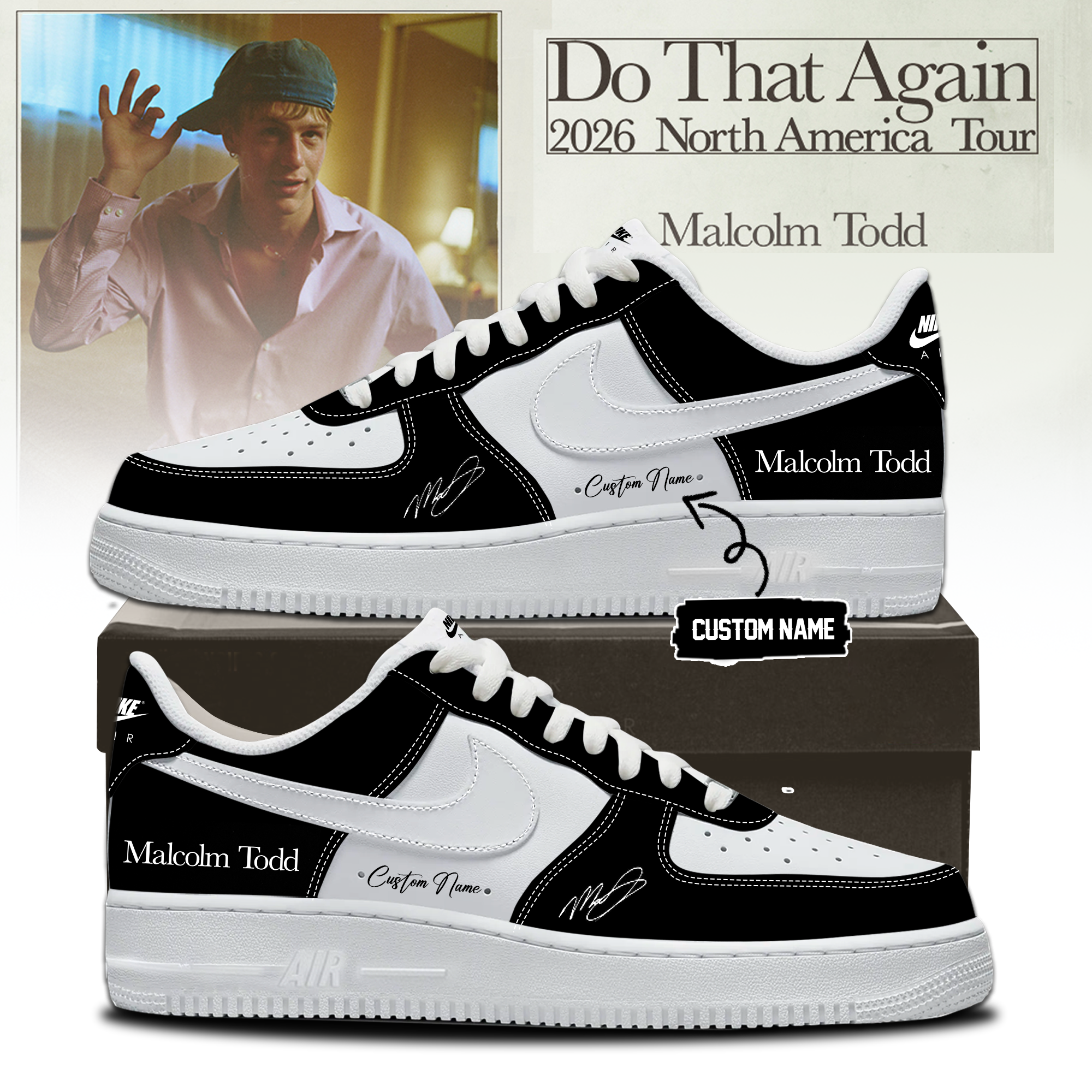 Malcolm Todd Do That Again Tour Signed Limited Edition Sneakers