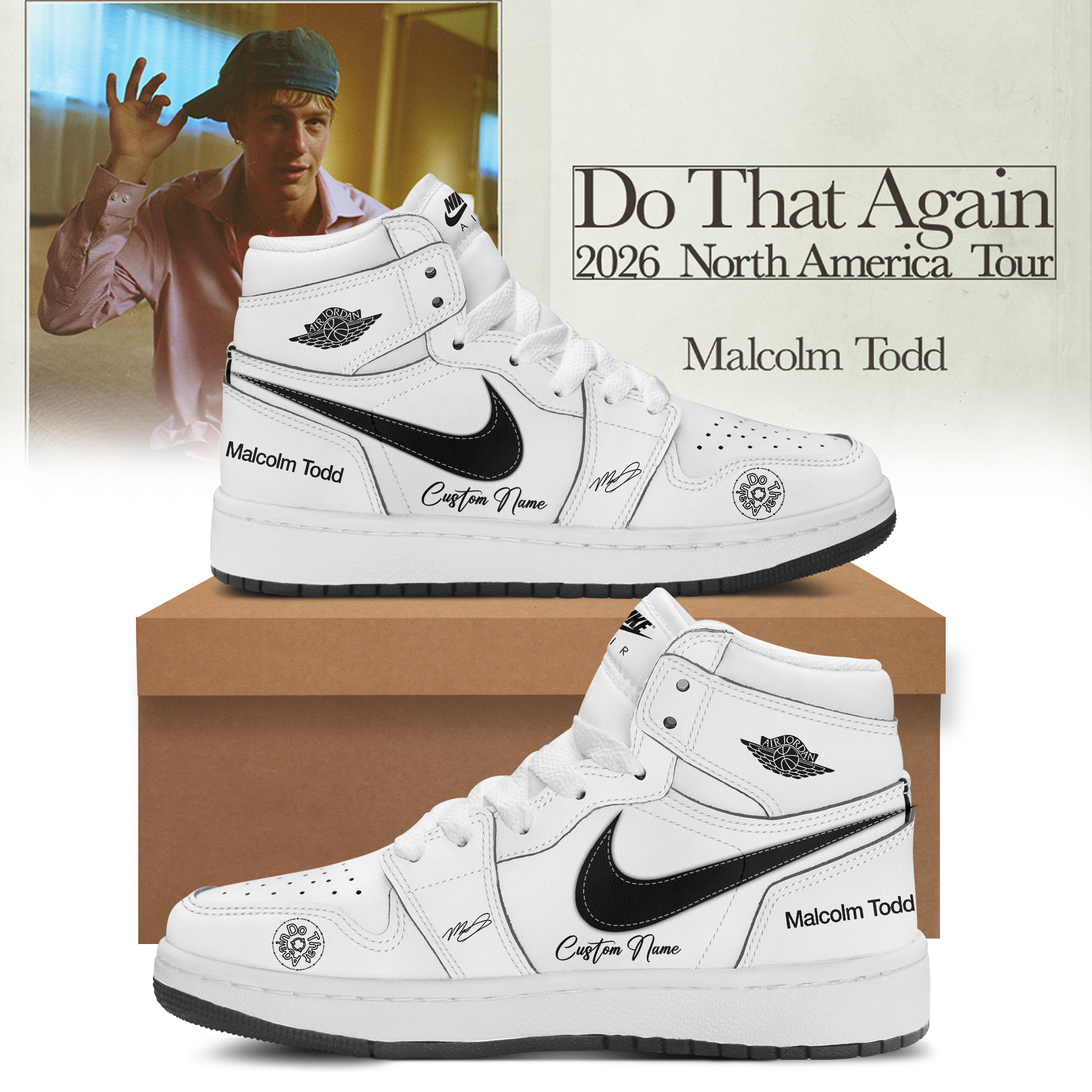 Malcolm Todd Do That Again Tour Signed Limited Release Sneakers