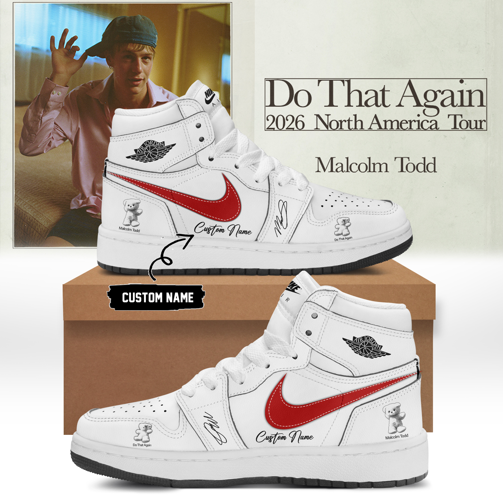 Malcolm Todd Do That Again Tour Signed Limited Sneakers Fan Edition