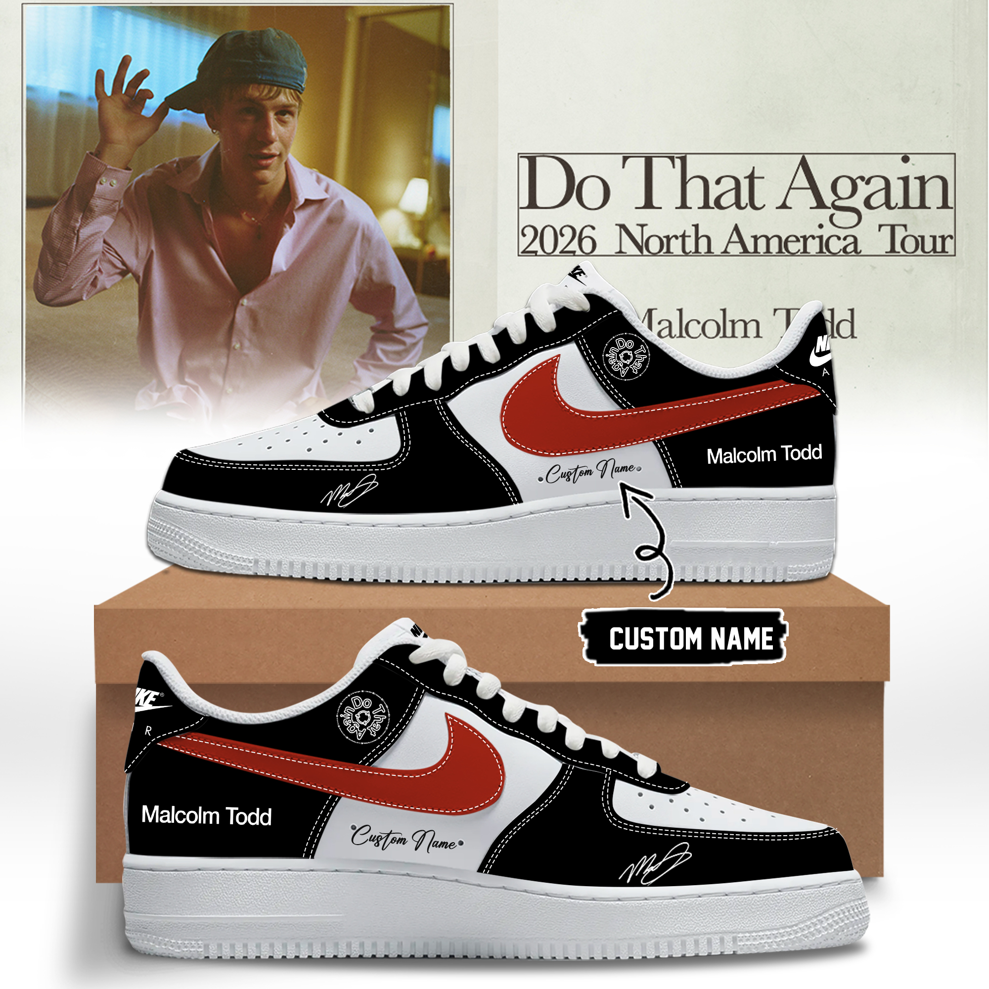 Malcolm Todd Do That Again Tour Signed Official Concert Sneakers