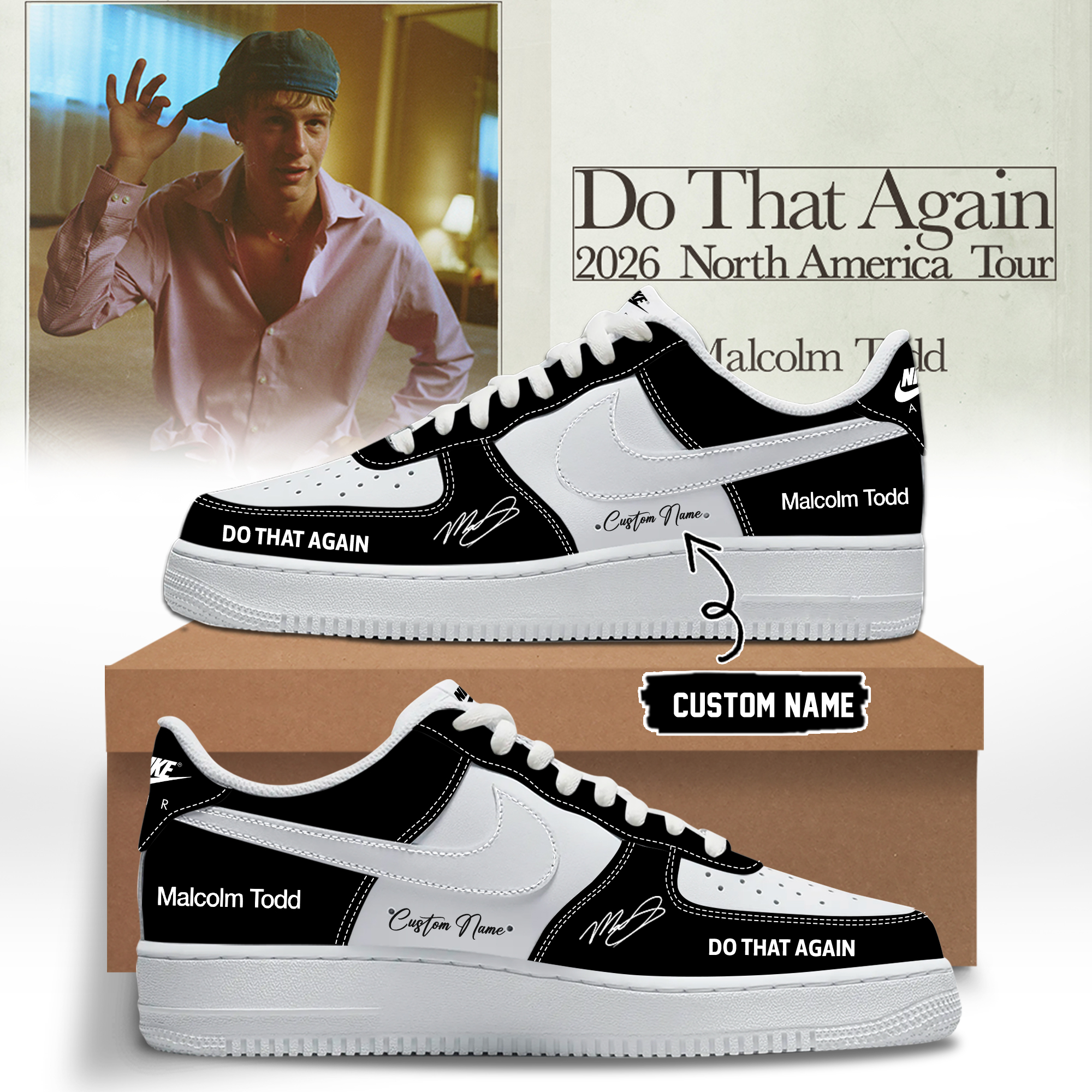 Malcolm Todd Do That Again Tour Signed Premium Music Sneakers