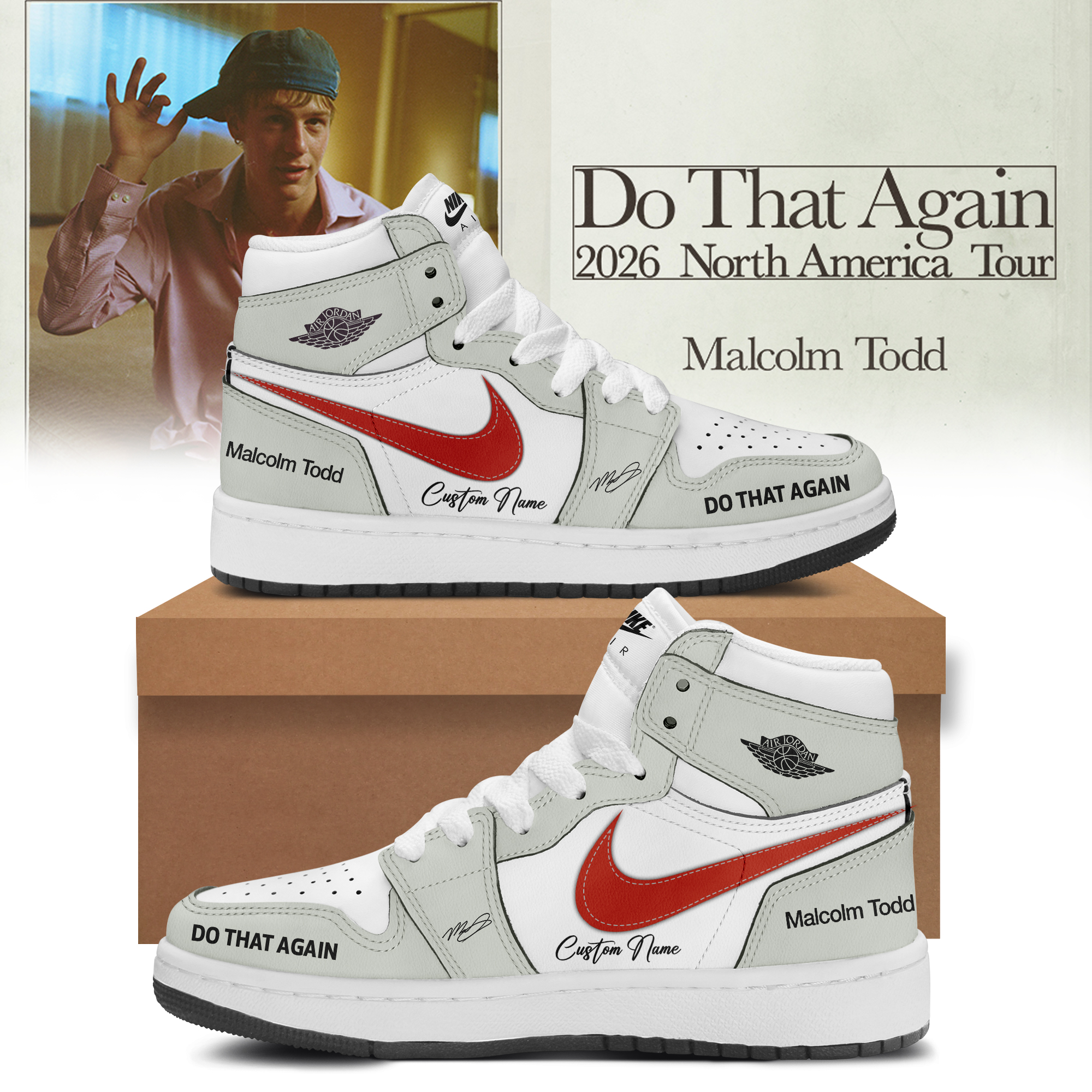 Malcolm Todd Do That Again Tour Signed Premium Tour Sneakers