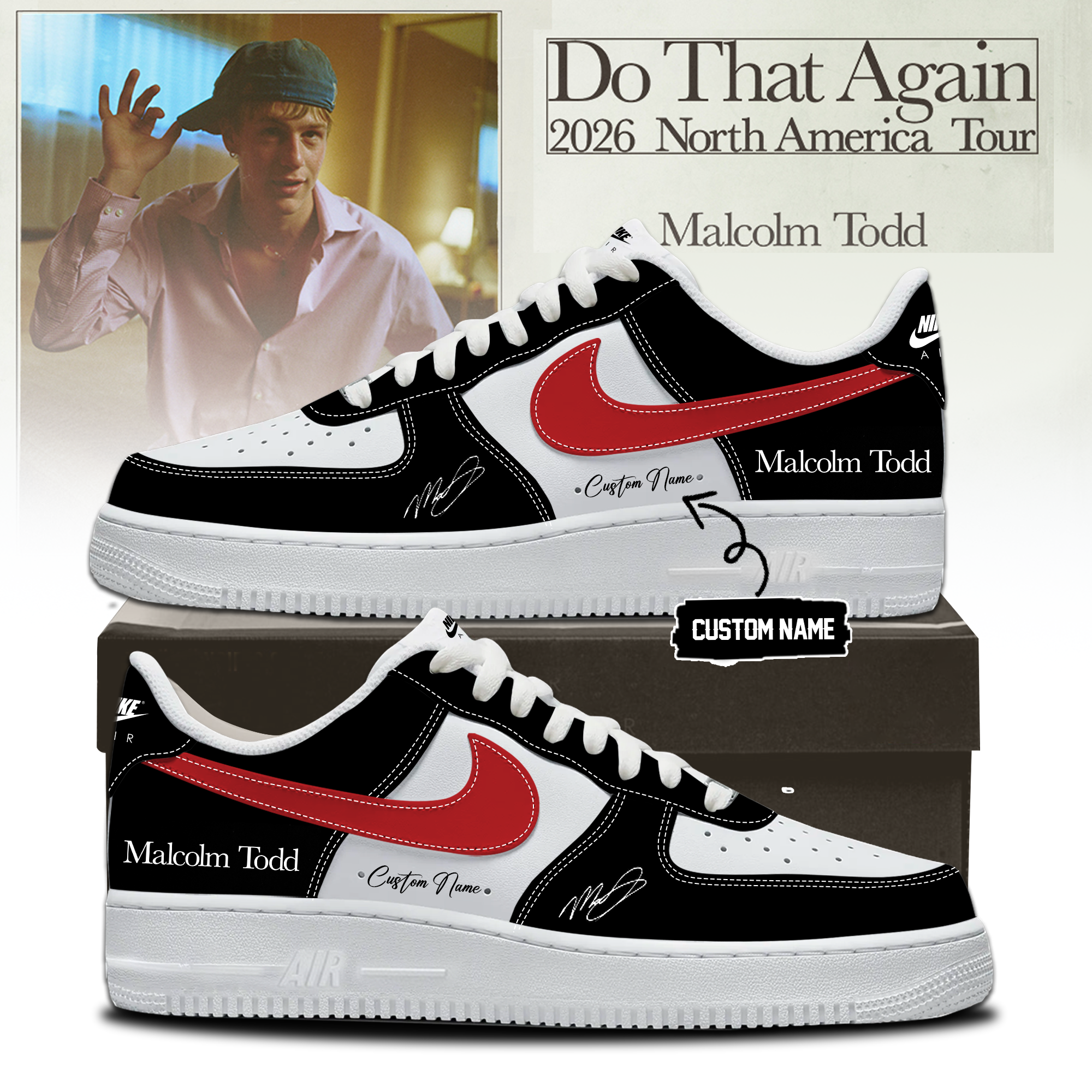 Malcolm Todd Do That Again Tour Signed Sneakers Limited Collector Edition
