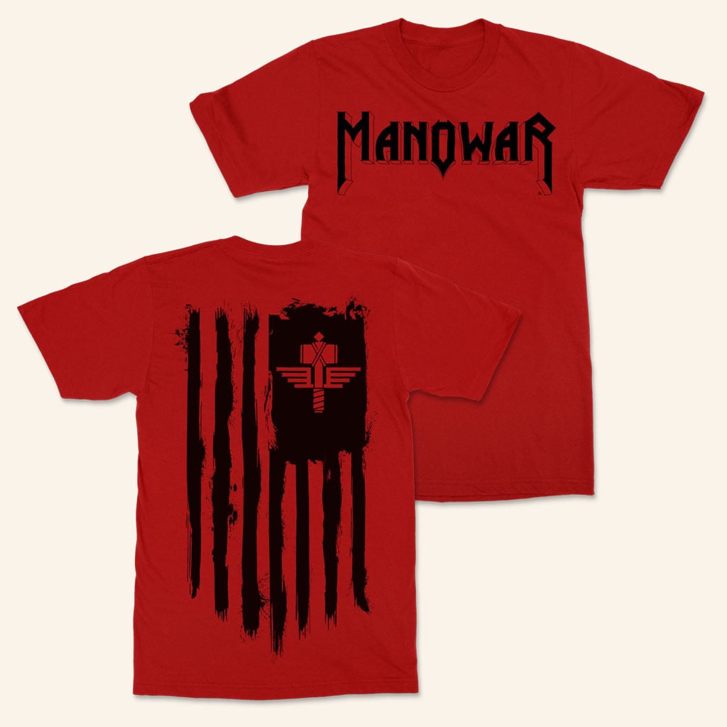 Manowar Merch 2026 Sign Of The Hammer Stripes TShirt Presents For Music Lovers