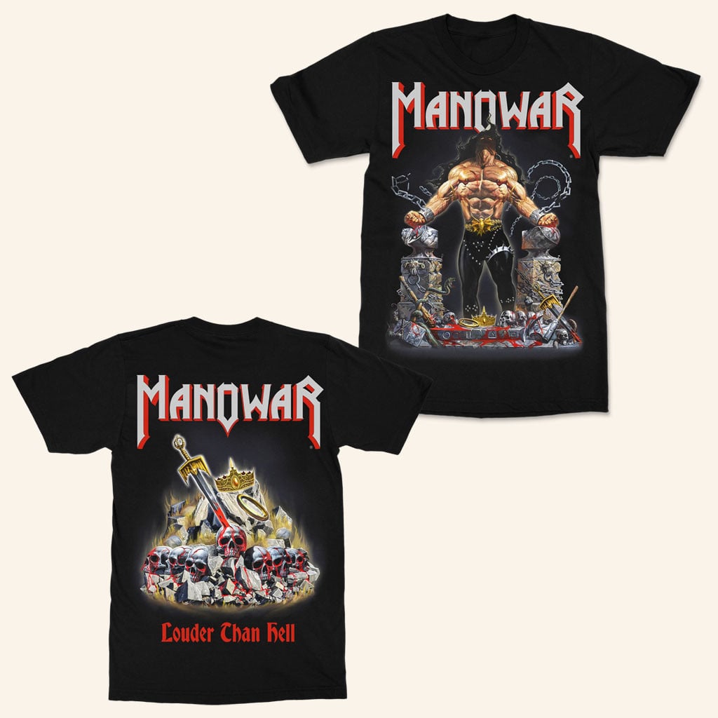 Manowar Merch Louder Than Hell TShirt Manowar Band Shirt Gifts For Brother