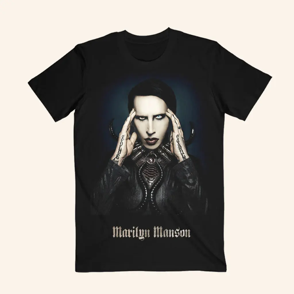 Marilyn Manson Merch Psychic Horns TShirt Birthday Gifts For Boyfriend