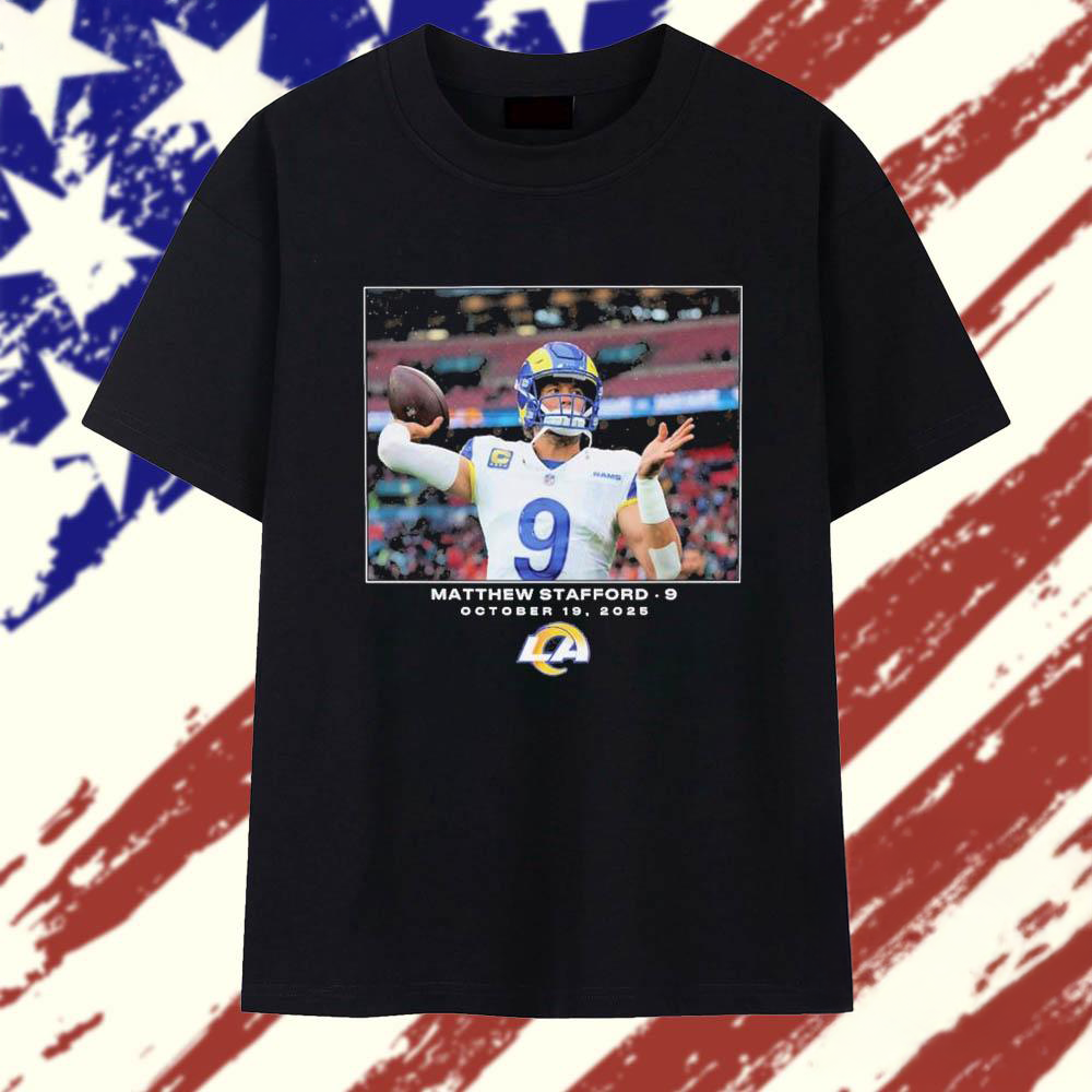 Matthew Stafford Los Angeles Rams NFL Flash Features Week 9 October 19, 2025 T Shirt