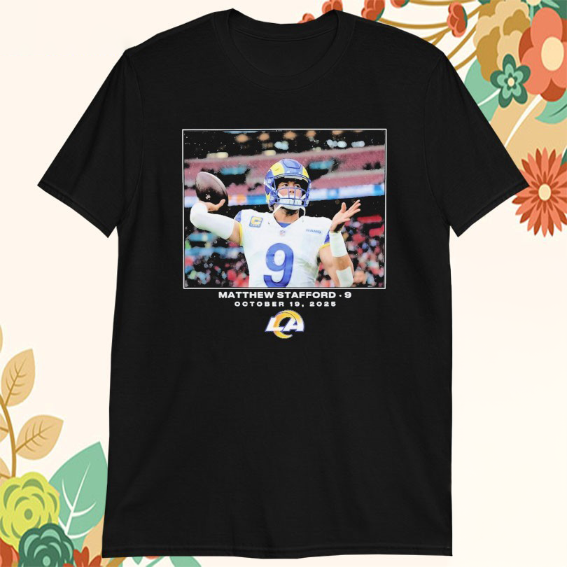 Matthew Stafford October 19 2025 Los Angeles Rams NFL Flash Features Week 7 TShirts