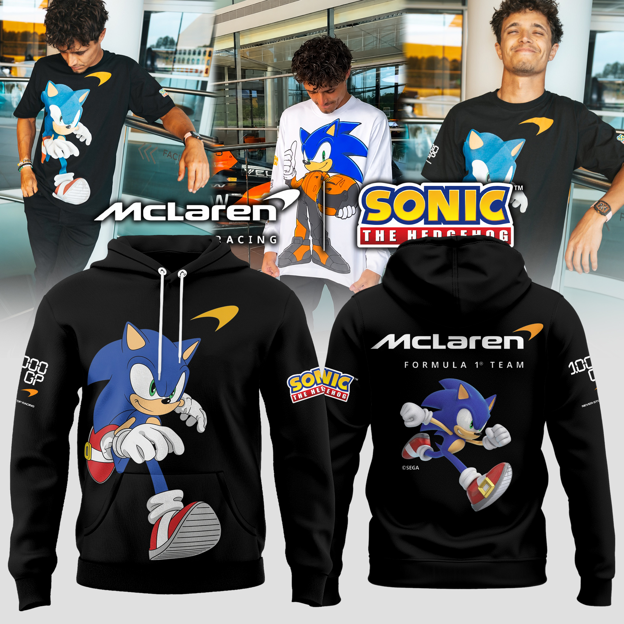 McLaren x Sonic 1000th Grand Prix Limited Edition Racing Hoodie