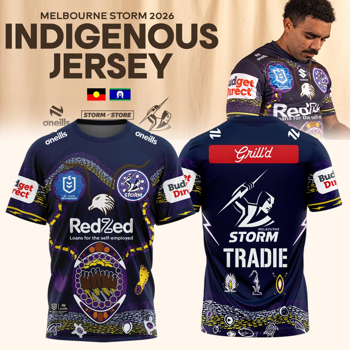 Melbourne Storm 2026 Indigenous Limited Edition Baseball Jersey Classic Edition