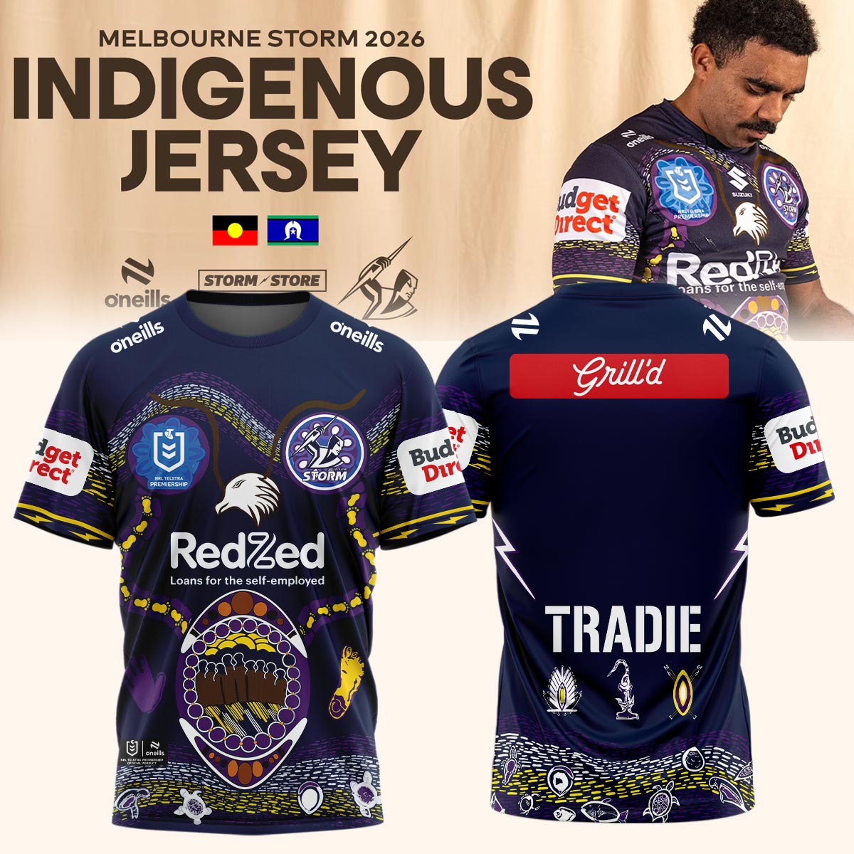Melbourne Storm 2026 Indigenous Limited Edition Baseball Jersey Signature Edition