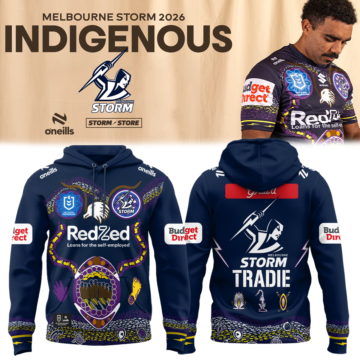 Melbourne Storm 2026 Indigenous Limited Edition Fan Hoodie