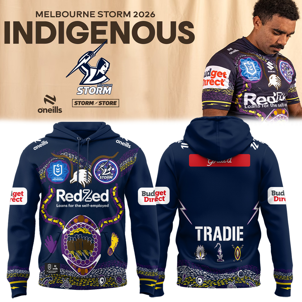 Melbourne Storm 2026 Indigenous Limited Edition Pullover Hoodie