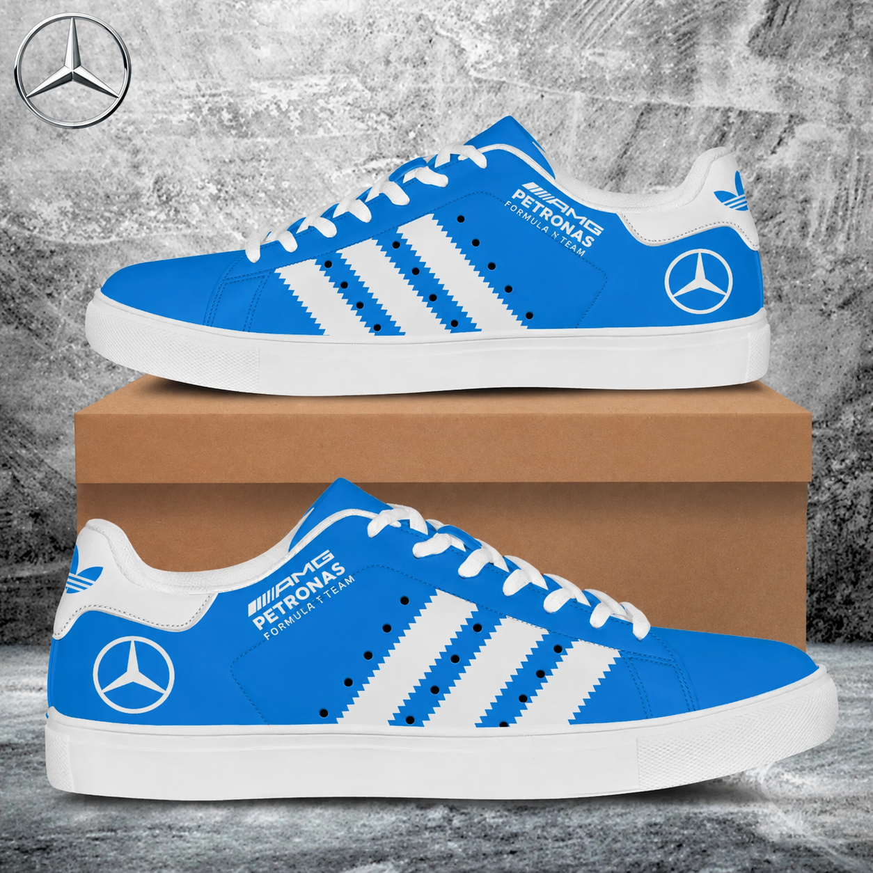 Mercedes AMG Petronas F1 Team Official Stan Smith Sneakers Collection Gifts For Fans