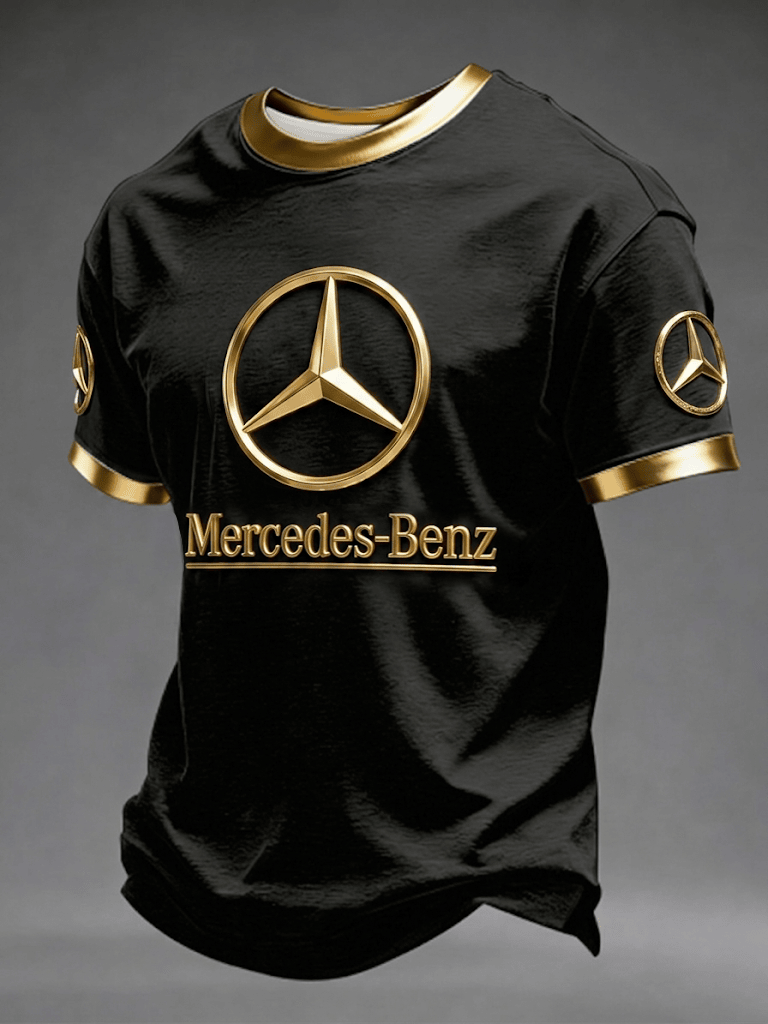 Mercedes Benz Logo T Shirt Vintage Luxury Car Graphic Tee Fathers Day Gift For Husband Car Enthusiast Apparel Classic Automotive Shirt