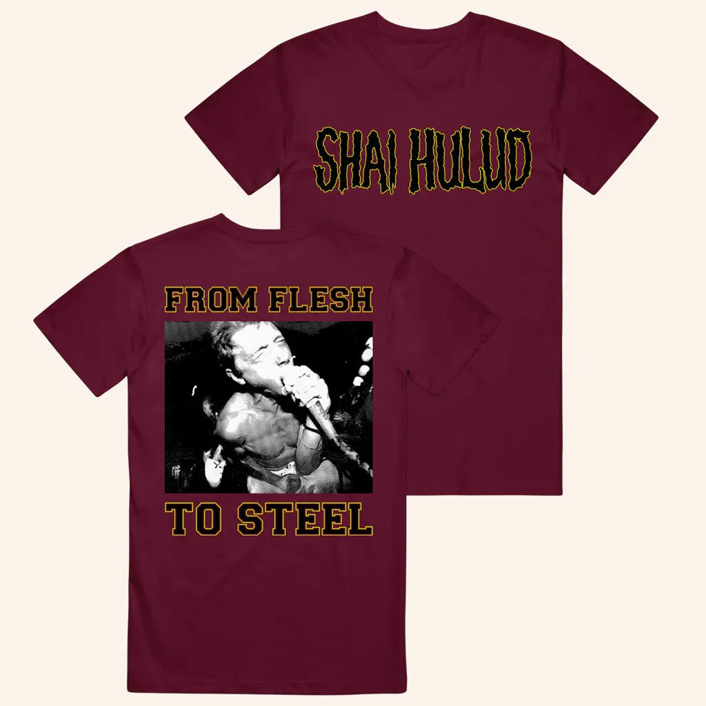 Merchnow Shai Hulud Merch From Flesh To Steel Maroon TShirt Gifts For Him