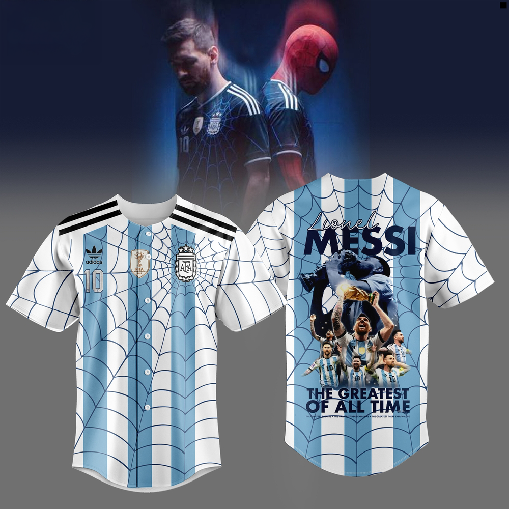Messi x Spider Man GOAT World Cup Premium Baseball Jersey Collection