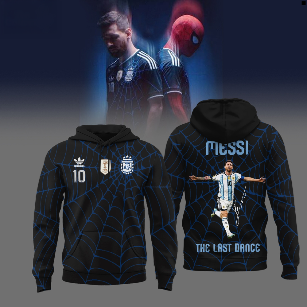 Messi x Spider Man Soccer Hero Official Fan Hoodie Collection