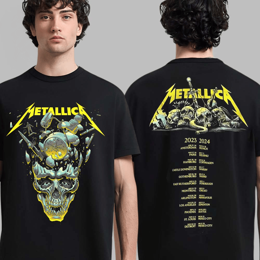 Metallica M72 Tour Merch Skull 2023 2024 Metallica TShirt Best Fathers Day Gifts For Dad