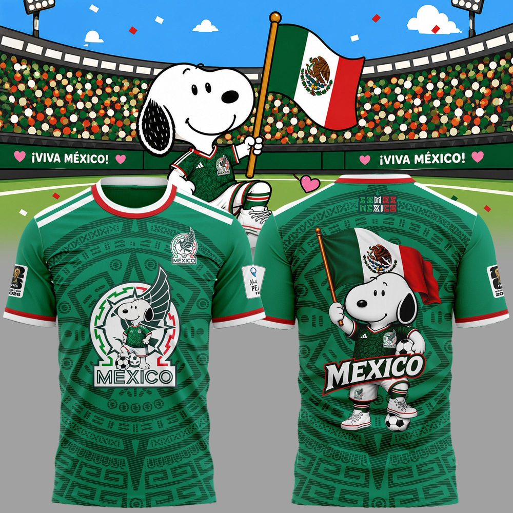Mexico Snoopy World Cup 2026 Limited Edition Graphic T Shirt Gifts For Fans