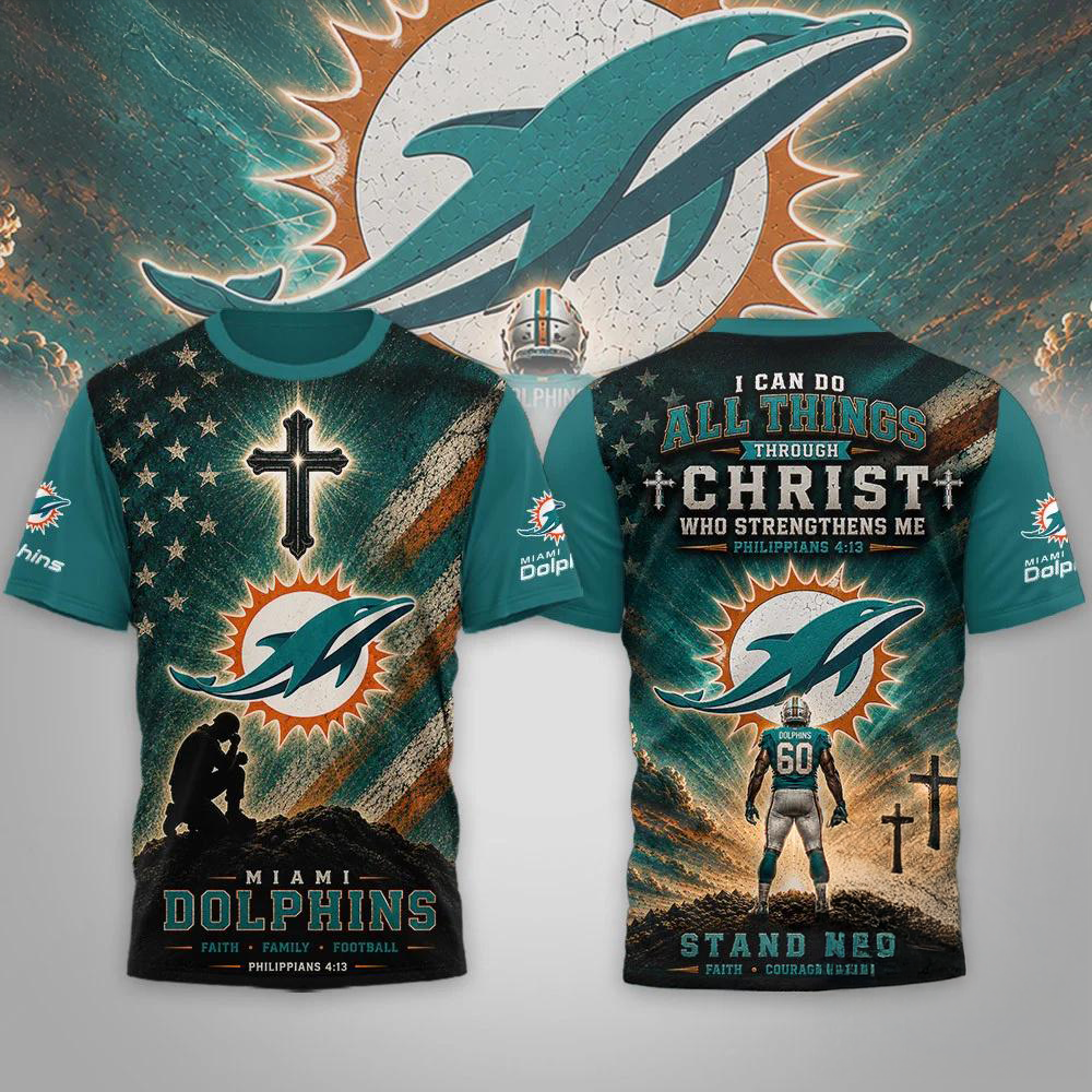 Miami Dolphins NFL Faith Family Limited Edition Premium 3D Shirt