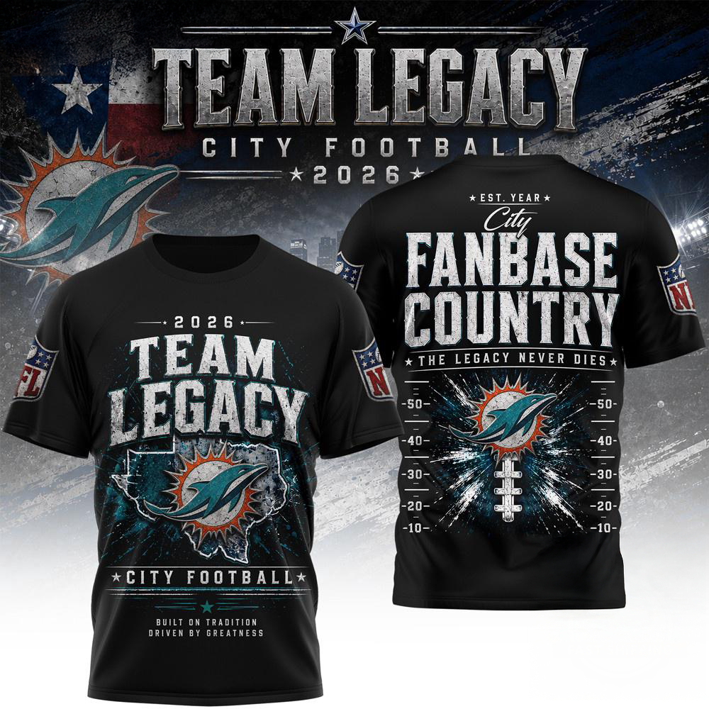 Miami Dolphins NFL Gridiron Dynasty Limited Edition 3D Fan Shirt