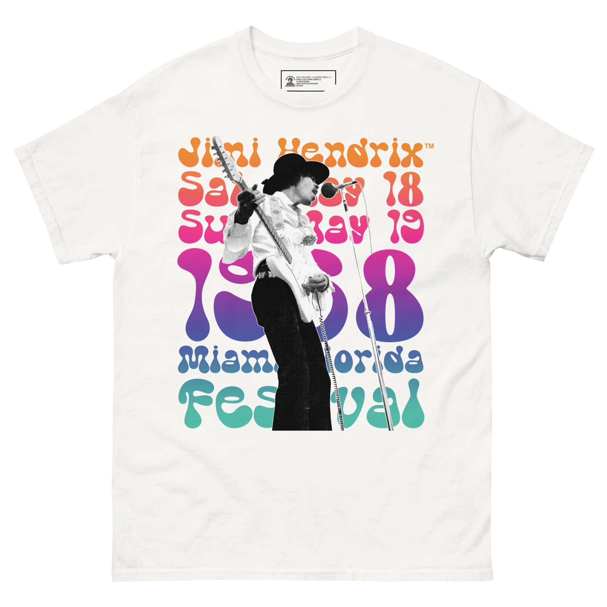 Miami Festival 1968 Poster White Tee