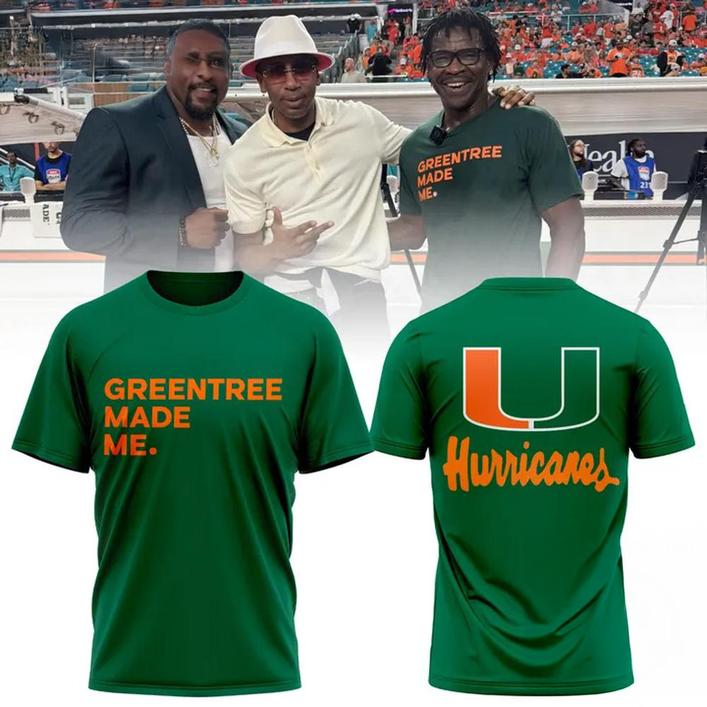 Miami Hurricanes Football Greentree Made Me Green T Shirt