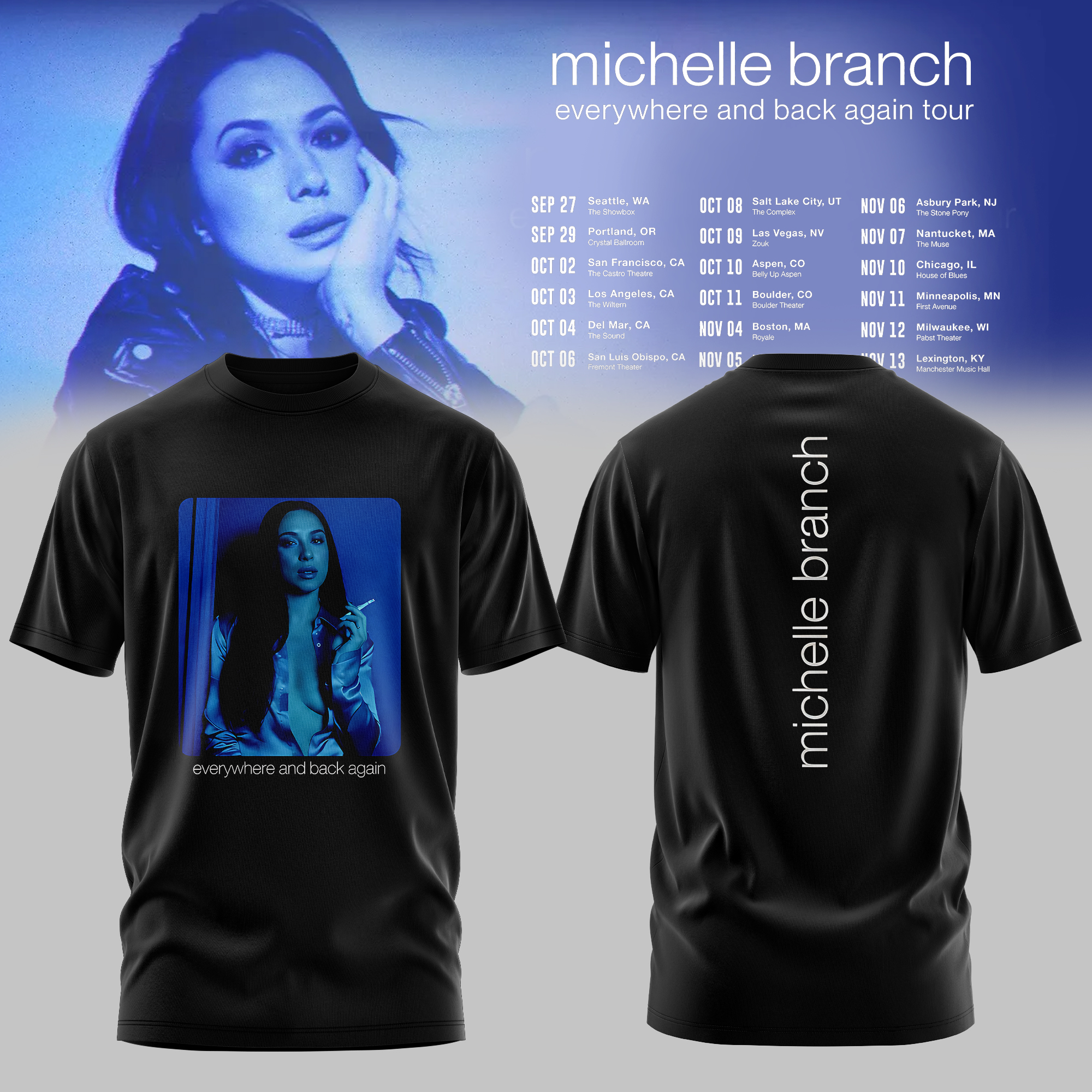 Michelle Branch Everywhere And Back Again Tour Collection Collector Edition Graphic T Shirt