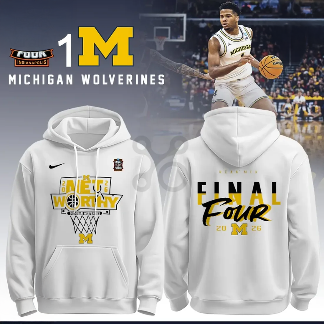 Michigan Wolverines 2026 Final Four Premium Fan Hoodie Collection