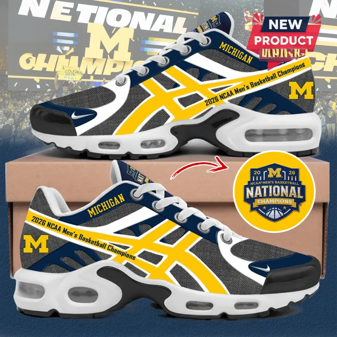 Michigan Wolverines 2026 National Champions Air Max Sneakers Collection