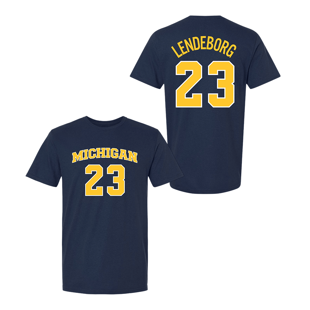 Michigan Wolverines Mens Basketball Student Athlete 23 Yaxel Lendeborg TShirt