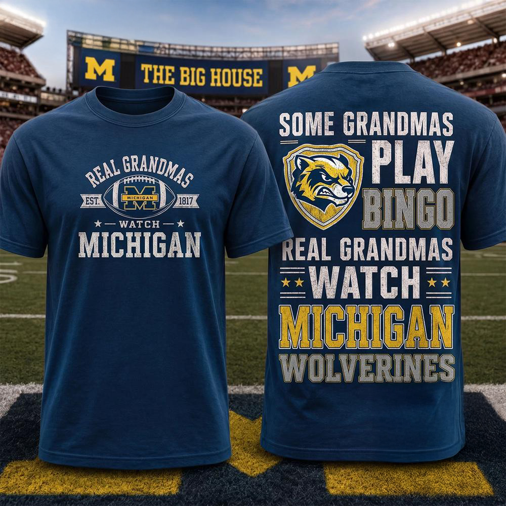 Michigan Wolverines NCAA Real Grandma Team Unisex 3D All Over Print Shirt