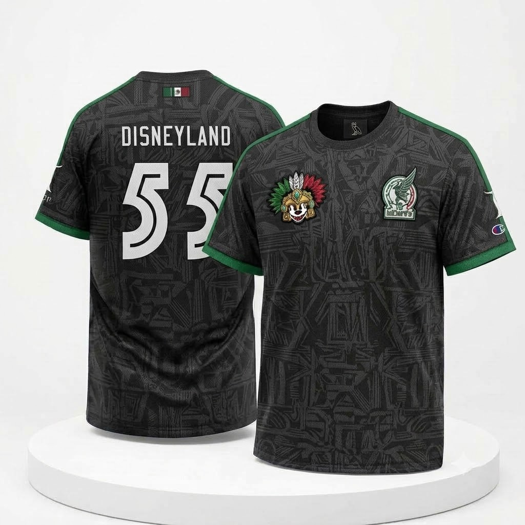 Mickey Inspired Disneyland Mexico Heritage Collection 2026 Soccer Jersey T Shirt Black Two Sided Graphic Disney Inspired Fan Apparel Limited Edition Tee 1 - Unicasport Mickey Inspired Disneyland Mexico Heritage Collection 2026 Soccer Jersey T Shirt Black Two Sided Graphic Disney Inspired Fan Apparel Limited Edition Tee
