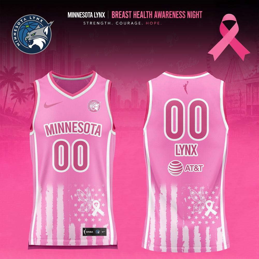 Minnesota Lynx Breast Health Awareness Night 2026 Custom Basketball Jersey 1 - Unicasport Minnesota Lynx Breast Health Awareness Night 2026 Custom Basketball Jersey