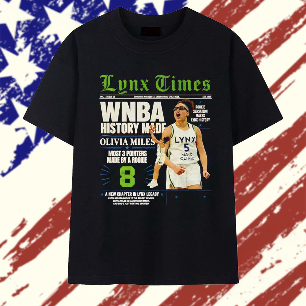Minnesota Lynx Olivia Miles WNBA History Made Graphic T Shirt Gifts For Fans