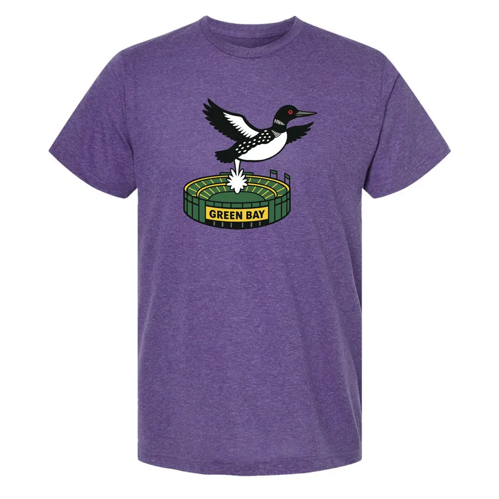 Minnesota Merch Loon Pooping On Green Bay Minnesota TShirt Gift Ideas For Him