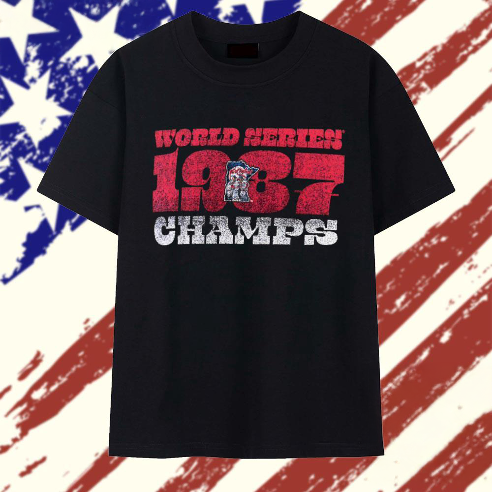 Minnesota Twins 1987 World Series Champs Vintage Distressed T Shirt