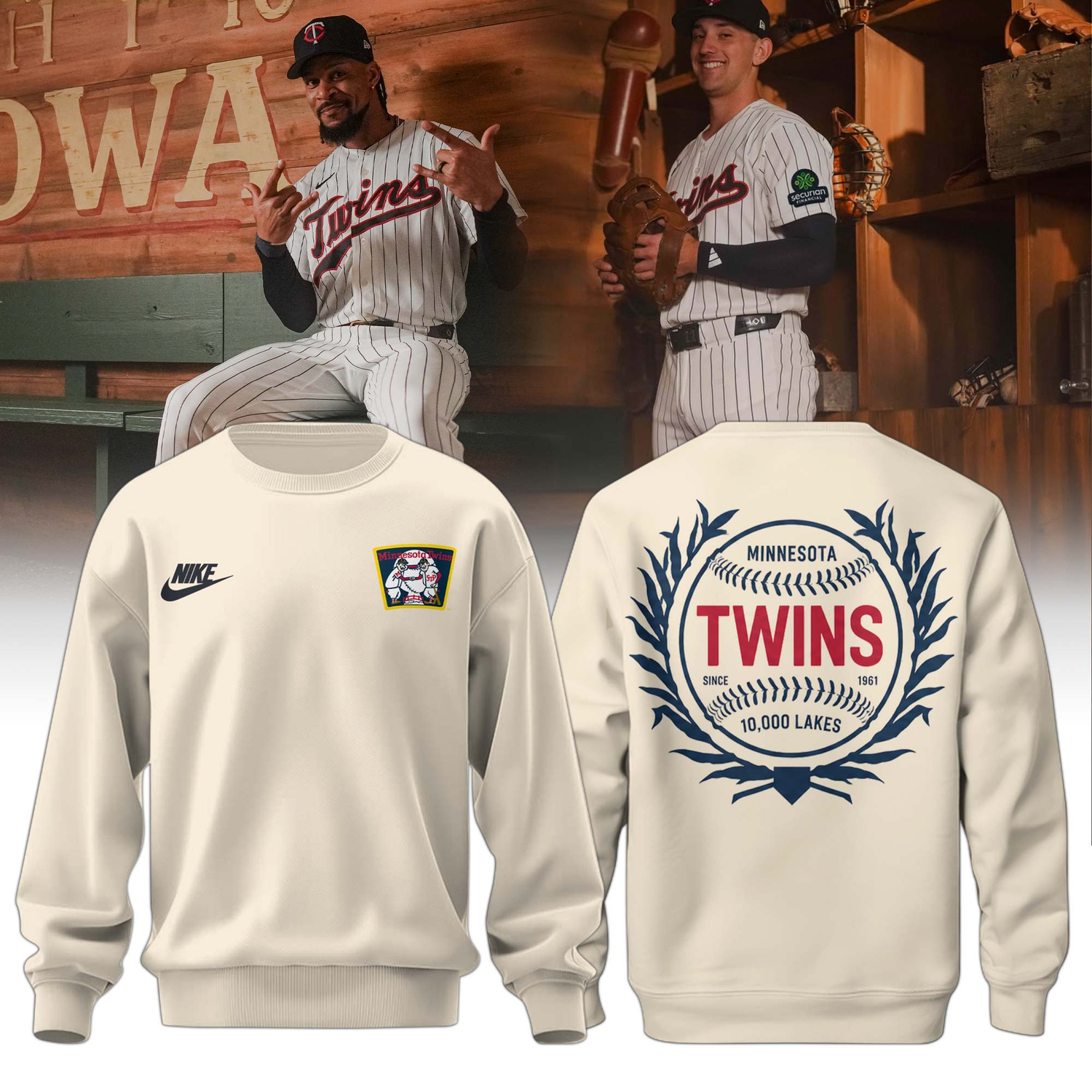 Minnesota Twins 2026 Field Of Dreams Stadium Premium Crewneck Sweatshirt