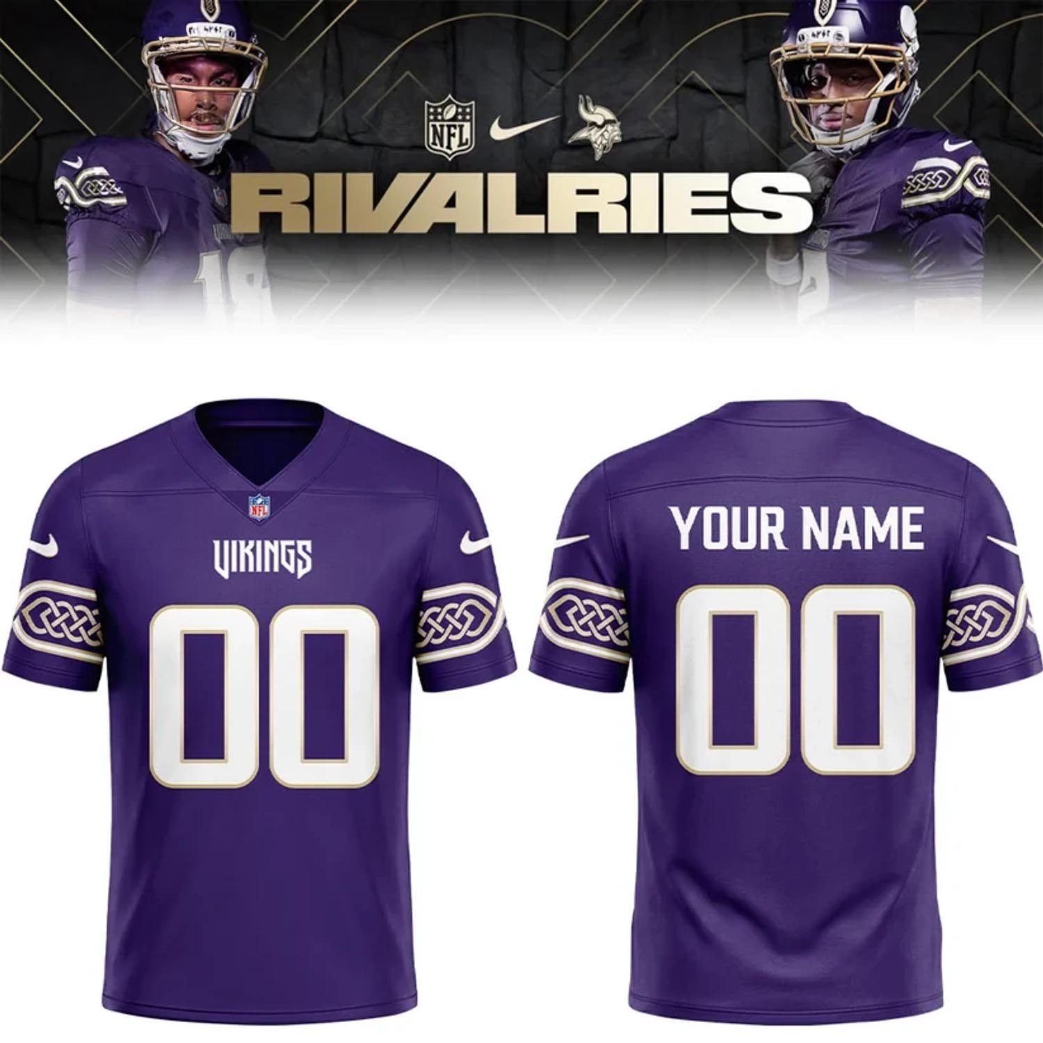 Minnesota Vikings 2026 Rivalries Limited Edition Personalized Football Jersey Custom Name Number Fan Apparel 2 - Unicasport Minnesota Vikings 2026 Rivalries Limited Edition Personalized Football Jersey Custom Name Number Fan Apparel