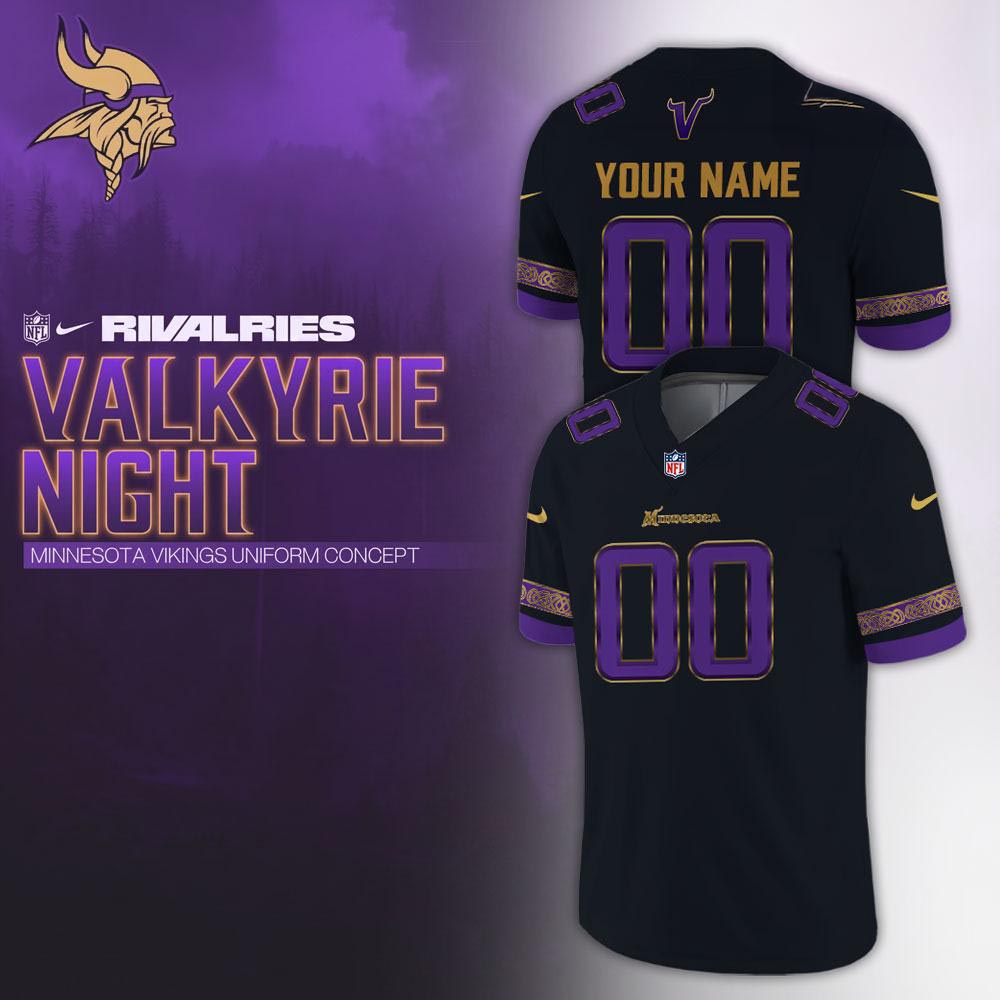 Minnesota Vikings 2026 Rivalries Valkyrie Night Football Jersey Football Fan Game Day Apparel 2 - Unicasport Minnesota Vikings 2026 Rivalries Valkyrie Night Football Jersey Football Fan Game Day Apparel
